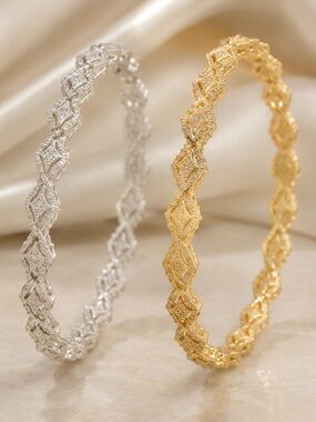 Elegant Silver and Gold Women's Bracelets set